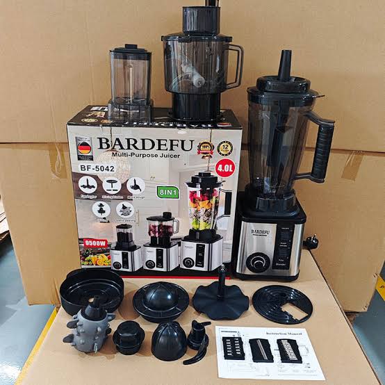 8 in 1 Blenders Machine Electric Food Processor Crest Silver Bardefu Heavy Duty Commercial Mixer Grinder Juicer
